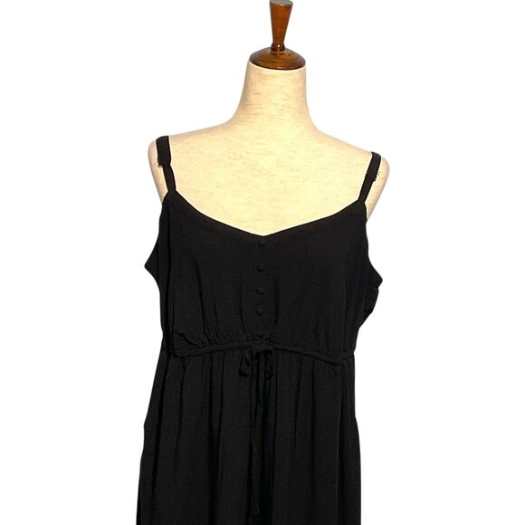 Torrid Black Rayon Cinched Waist Mini Dress - Picture 3 of 10